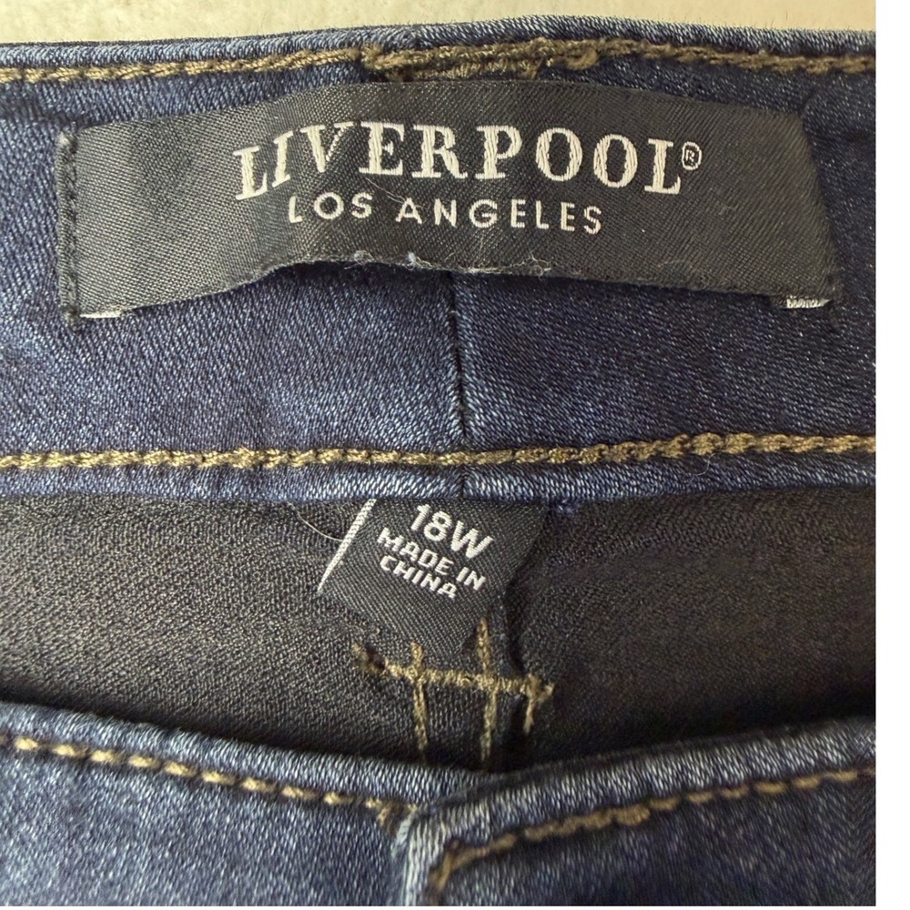 Liverpool Los Angeles Abby Hi-Rise Ankle Skinny Jeans Dark Indigo 18W - Picture 2 of 9